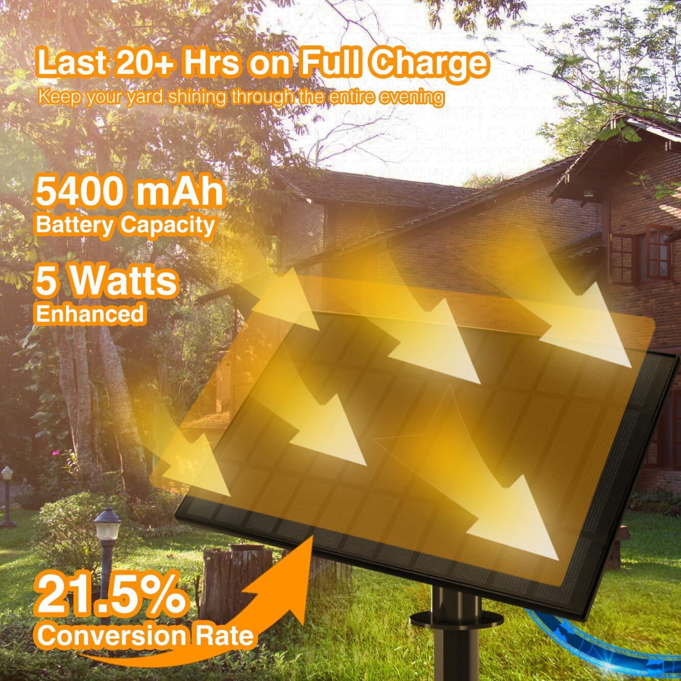 DAYBETTER 150ft Solar String Lights Outdoor Waterproof - 75 Bulbs 2700K Warm White with 7W Solar Panel, 12+ Hours Runtime & IP65 Weatherproof - Garden Patio Lights for Backyard, Wedding, Camping