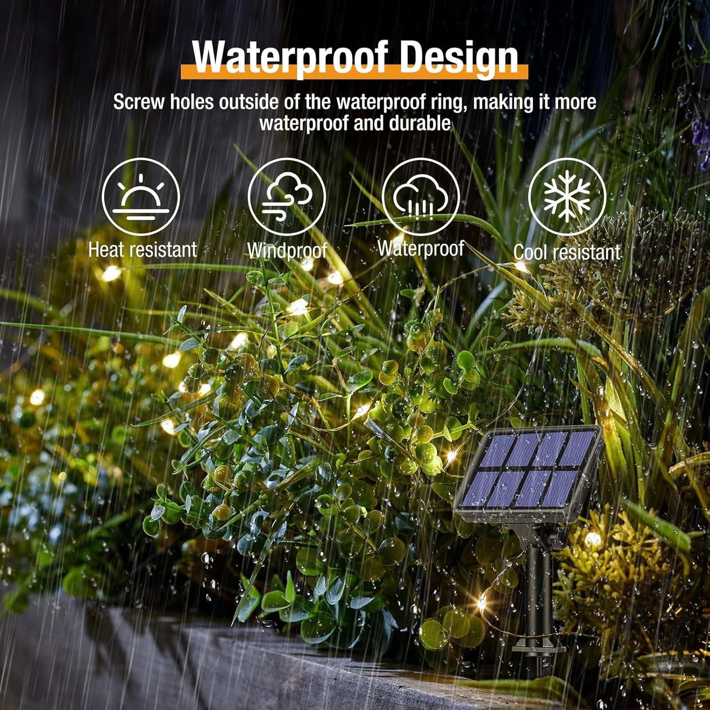 4 Pack Solar String Lights Outdoor - 320LED 132FT Solar Fairy Lights Outside Waterproof 8 Modes, Copper Wire Solar Powered Twinkling Lights for Tree Garden Patio Christmas Wedding Party Decorations