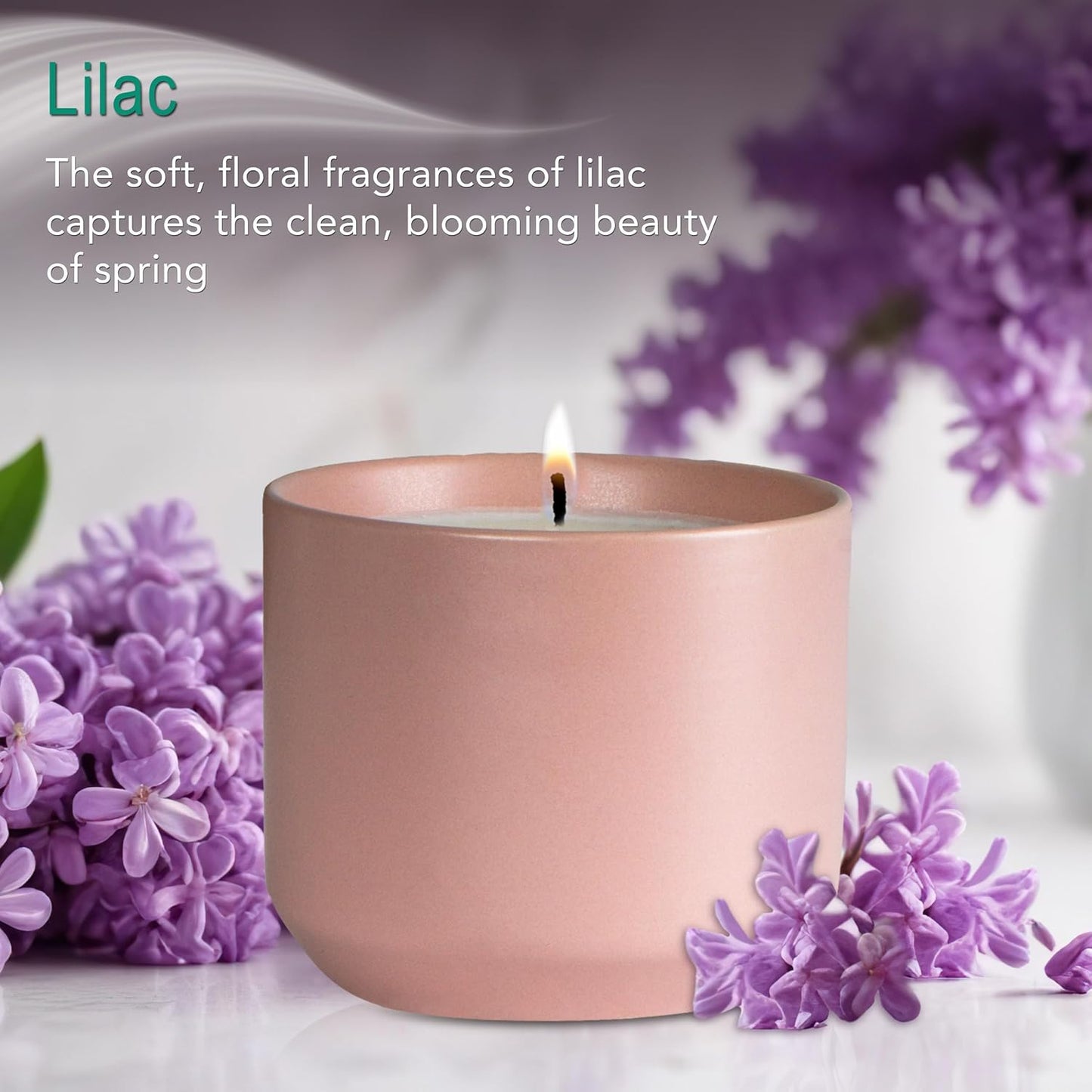 The Growing Candle, from Flame to Flower, Lilac Scented, Non-Toxic, 100% Soy Wax, Indoor Wildflower Garden, Aromatherapy Gift for Women, 8oz, 45 Hr Burn Time, Adelyn