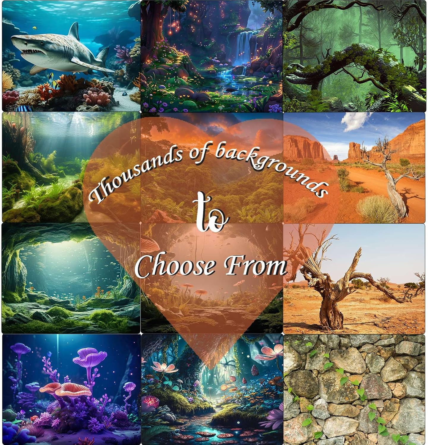Aquarium Background Exquisite Underwater Grass Leaves with Pebbles Aquarium Backdrop Vivid Green Aquatic Plant Stone with Dead Woods and Fresh Leaves Fish Tank Wallpaper 72x16in