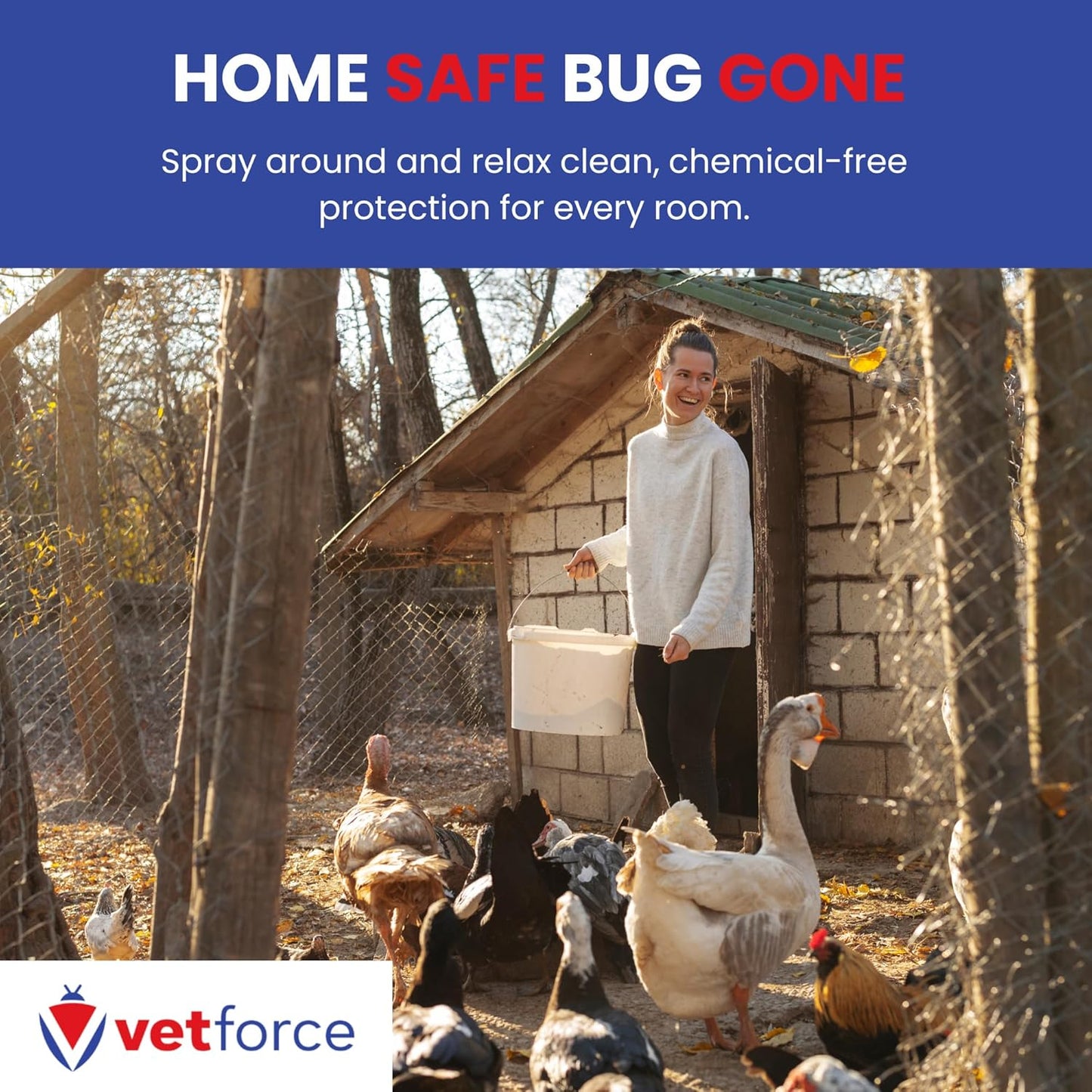 Flying Insect Spray – Fast Action Formula – Broad Coverage Use – Plant-Derived Oils – Easy Spray Application – for Mosquitoes, Stable and House Flies – Gentle Around Animals – 32 oz