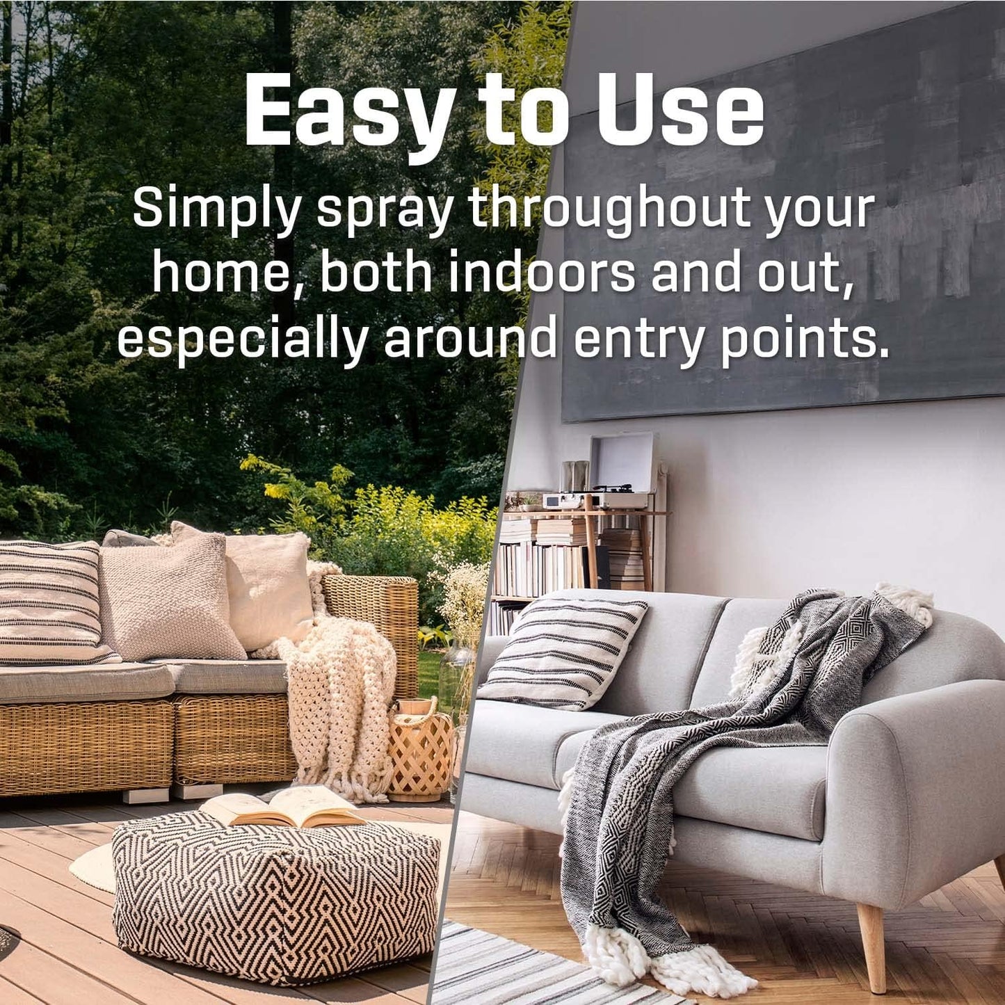 Exterminators Choice Moth Defense Spray - 32 fl oz - Natural Lemongrass & Citronella - Moth Spray - Safe Around Kids & Pets