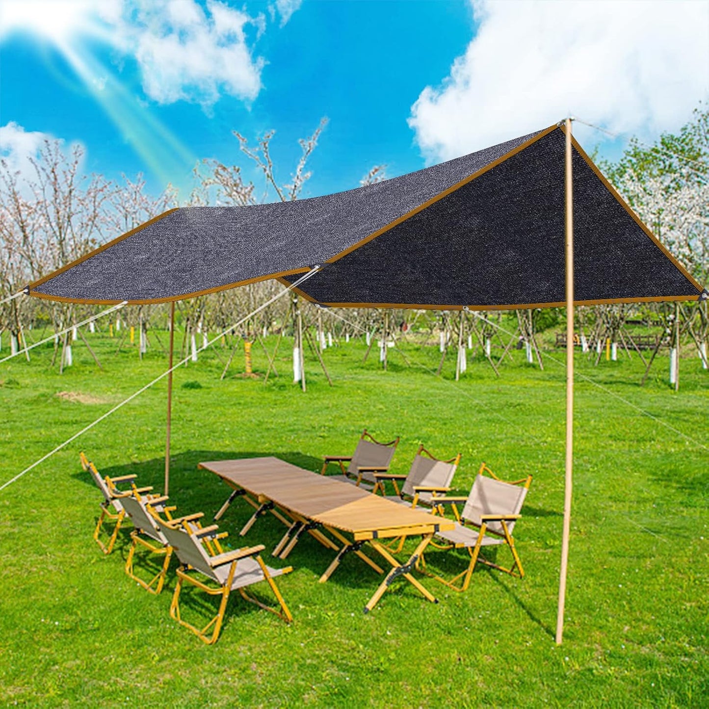 Shade Cloth - for Plants Greenhouse, 70% Sunblock Shade Sails -for Outdoor Garden Pergola Patio Lawn Sun Protection Neting Cover for Kennel Chicken Coop Easier to Hang Plant Cover