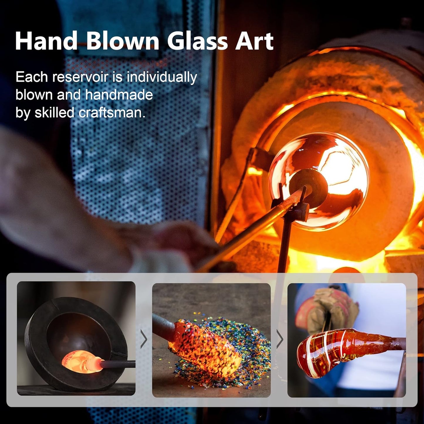 LUJII Ice Cream Shaped Spiral Hummingbird Feeder, Hand Blown Glass, 28 fl.oz, Leak Proof & Rustproof, Includes an Ant Moat for Outdoors Hanging, Unique & Stylish Garden, Outside & Backyard Decor (Red)