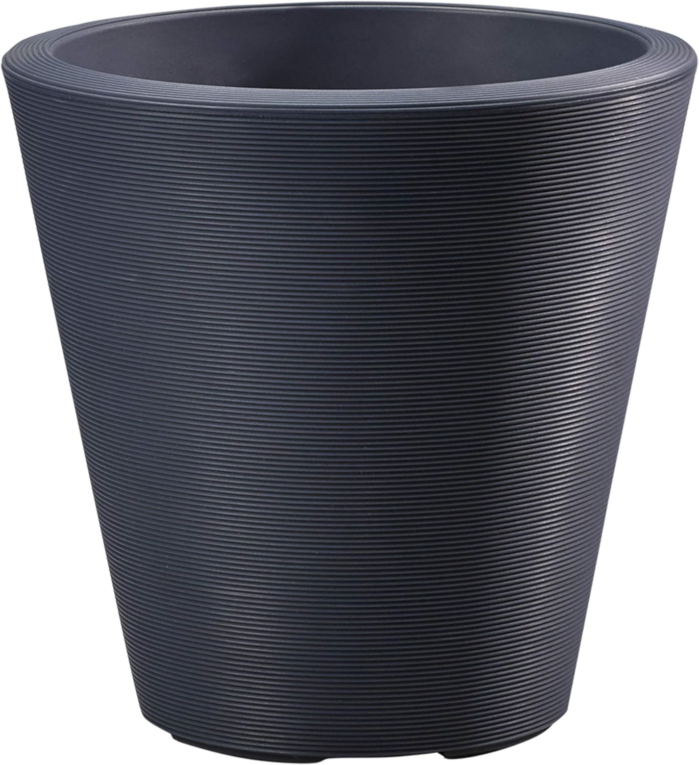 Crescent Garden Madison Planter– Weather-Resistant, Double Walled Indoor/Outdoor Plant Pot with Drain Hole – Durable All-Season Flower Container, 20" W (Midnight Blue)