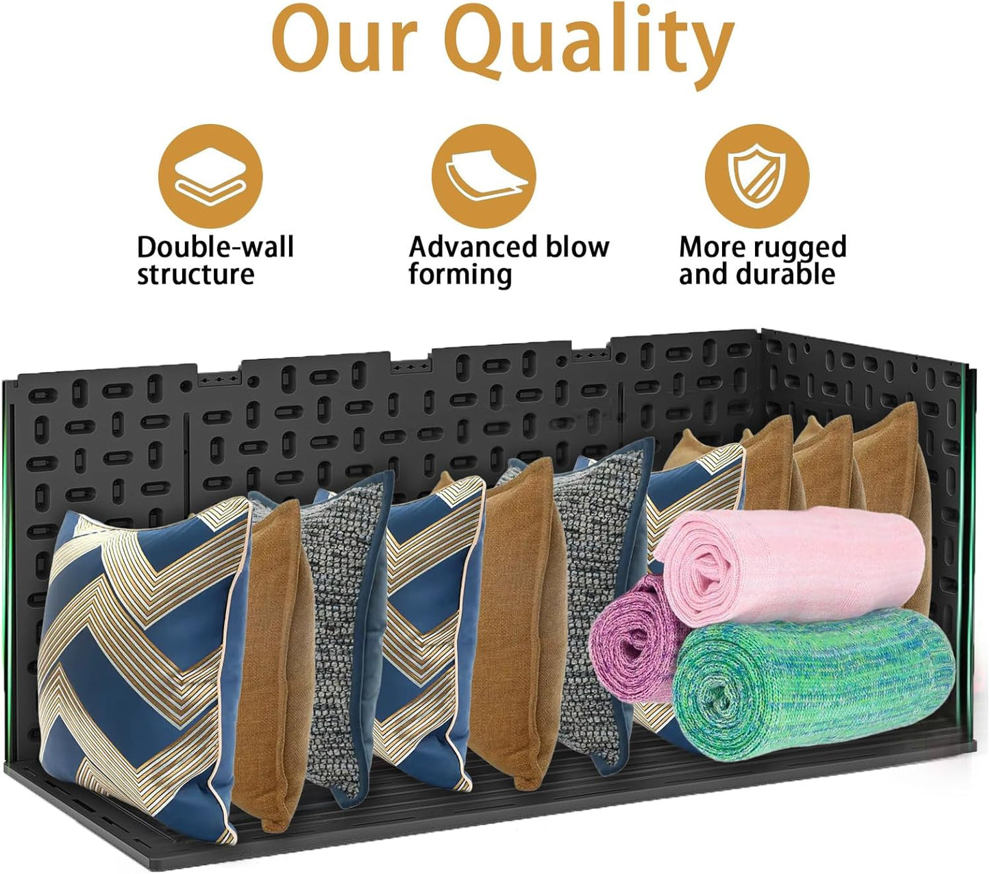 KUIKUI 320 Gallon Deck Box Waterproof, Extra Large Outdoor Storage Box Lockable with Divider and Lifter Prevent Water Seeping into from Floor for Patio Cushions