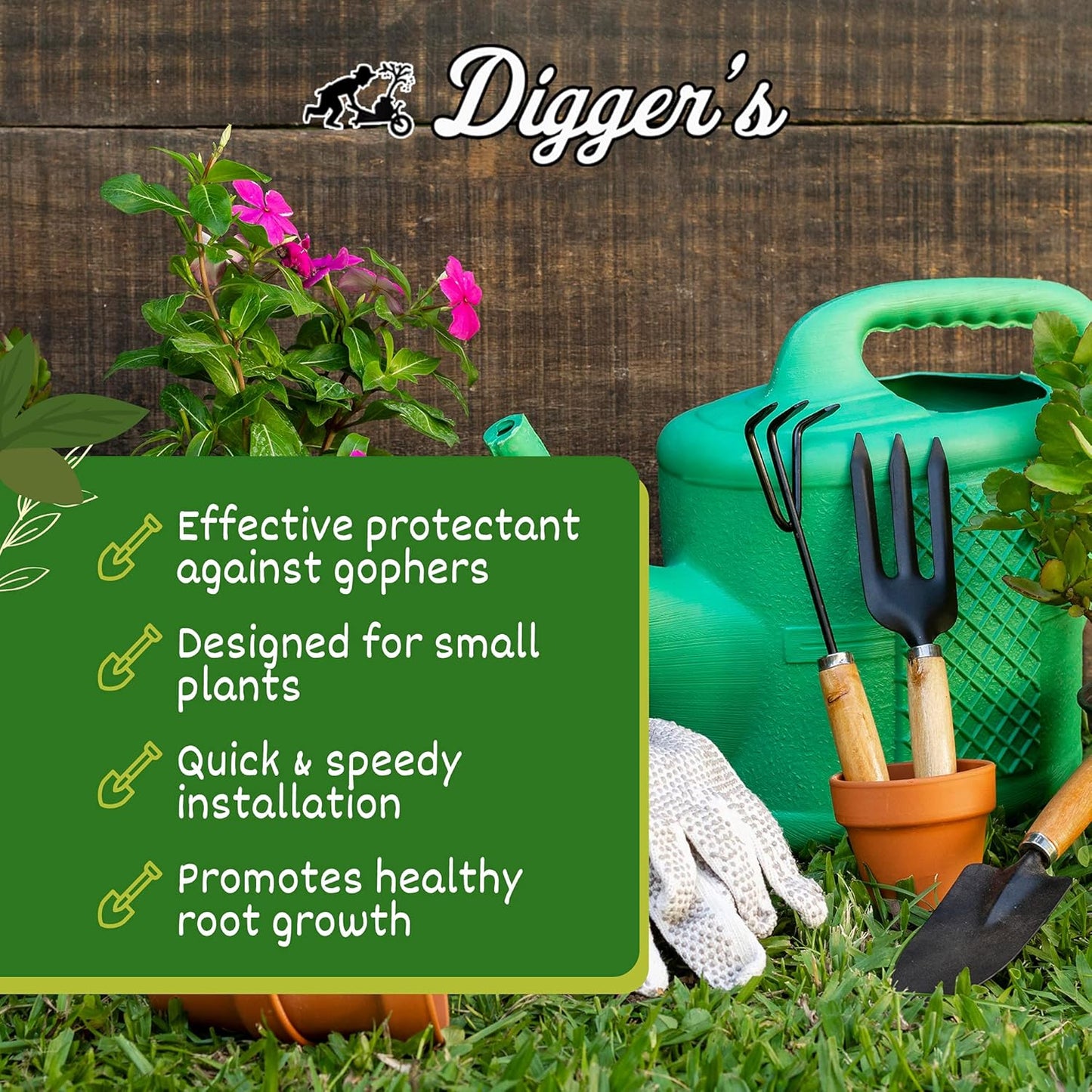 Digger’s 1-Gallon Heavy-Duty Wire Basket - Gopher Wire Basket for Perennials & Vegetables (12 Baskets)