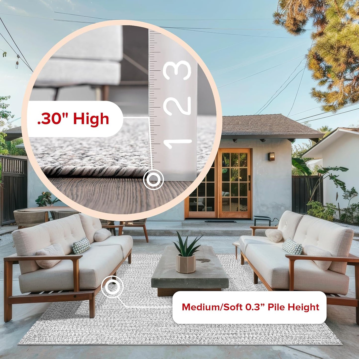 nuLOOM 2' x 12' Solid Hand Braided Indoor/Outdoor Area Rug, Pet-Friendly, High Traffic, Weather Resistant, for Patio, Balcony, Bedroom, Living, Dining Room, Wynn Salt and Pepper