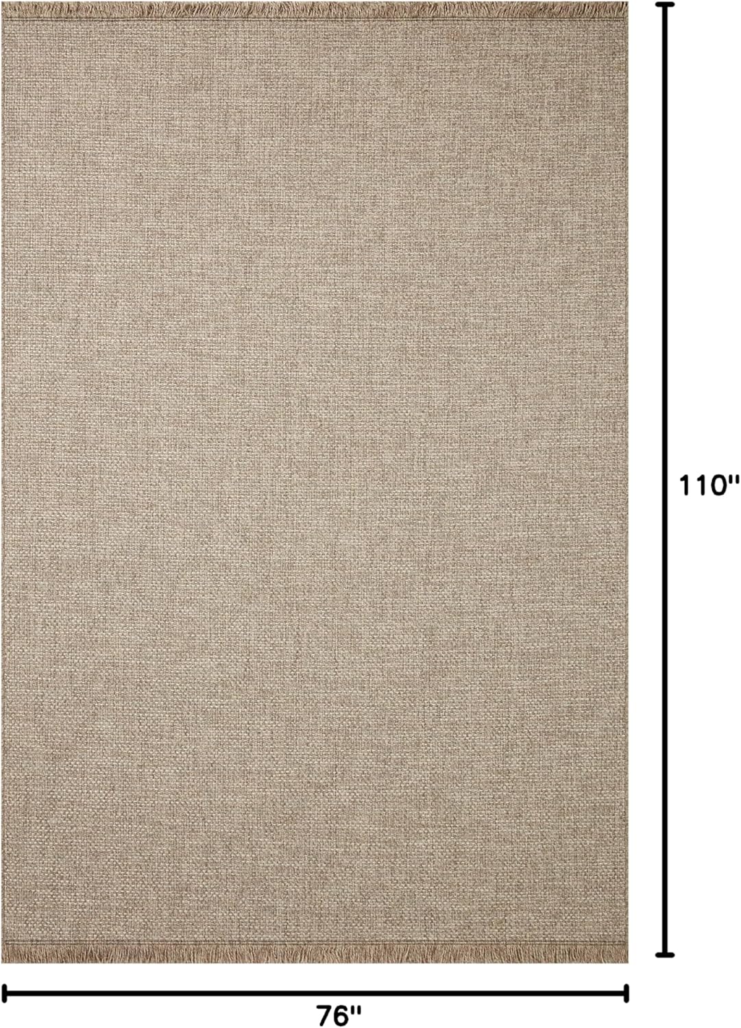 Loloi Dawn Collection Indoor/Outdoor DAW-04 Coffee 6'-4" x 9'-2" Area Rug