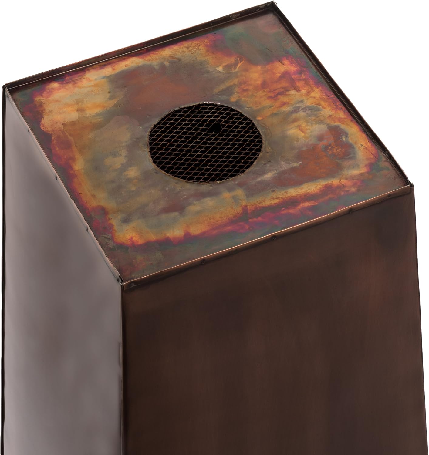 H Potter Tall Planter Indoor Outdoor Flower Container Antique Copper with Drip Tray