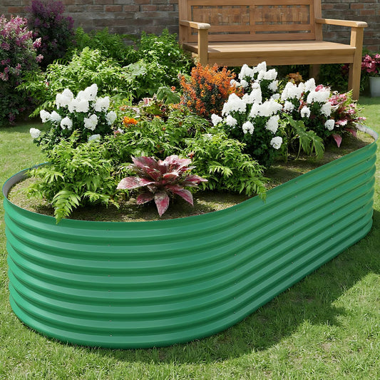 6x3x2ft Galvanized Raised Garden Bed Outdoor, 24" Tall Metal Planter Box for Flowers Herbs Vegetables, Rust-Resistant Raised Garden Beds for Gardening, Easy Assembly Outdoor Garden Box & Planters