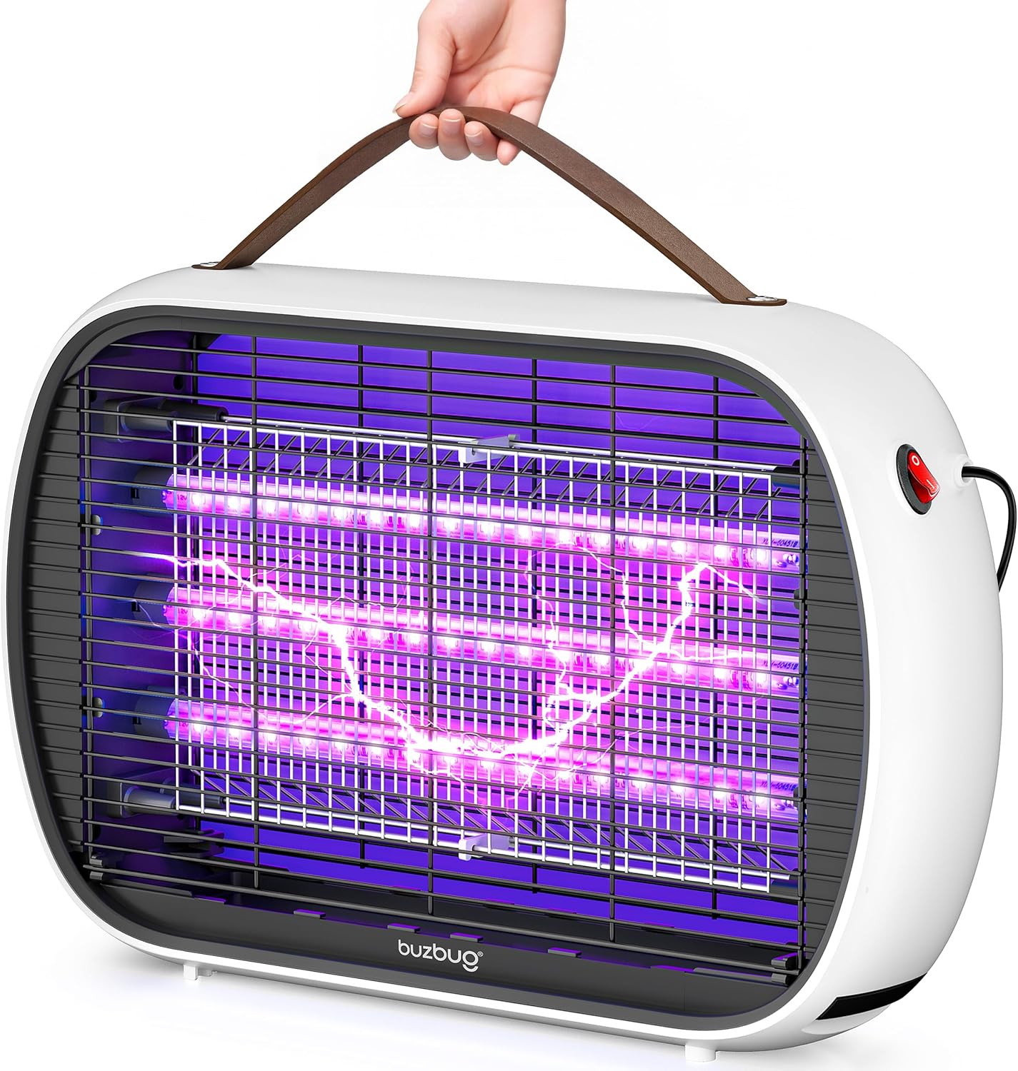 Buzbug Upgraded LED Bug Zapper Indoor, 10 Years Lifespan 3 Lamps Sustainable Less Power, 3800V Powerful Electric Mosquito Zapper, Durable Fly Trap Mosquito Trap, Fly Killer Fly Zapper -MA015PLUS