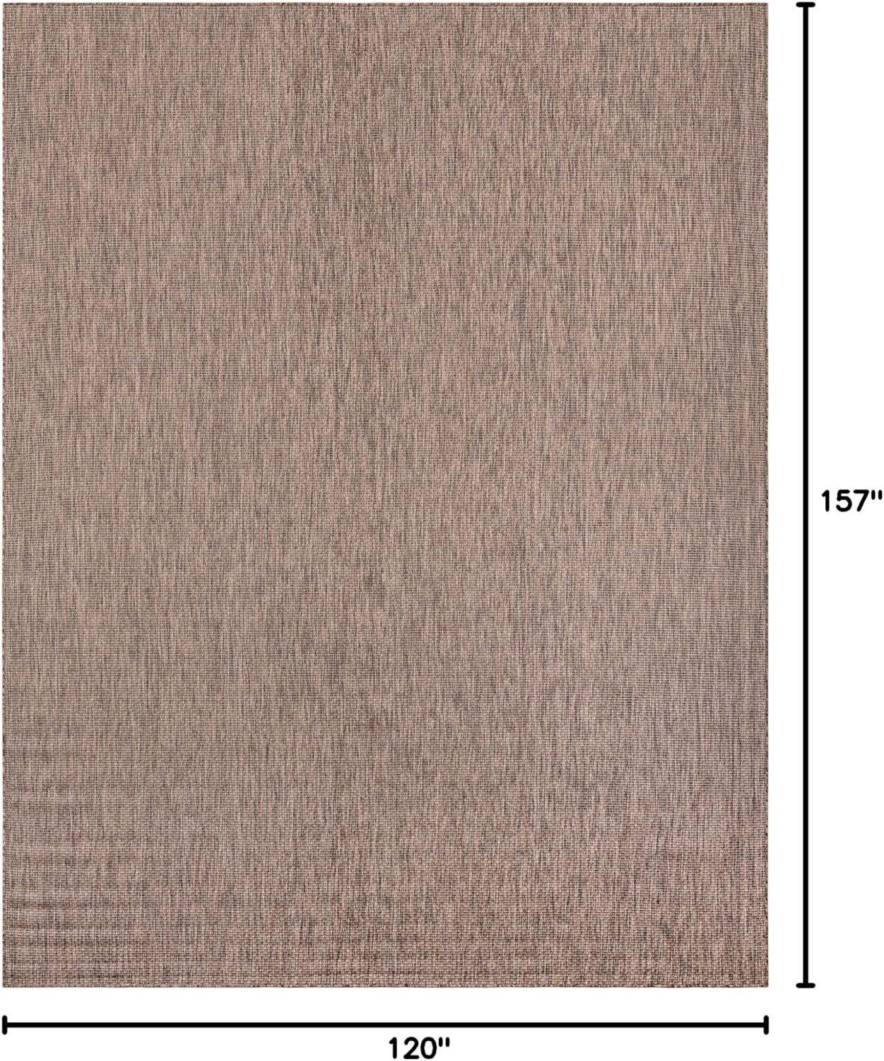 Unique Loom Outdoor Solid Collection Area Rug (10' x 13' 1" Rectangle Light Brown/Ivory)