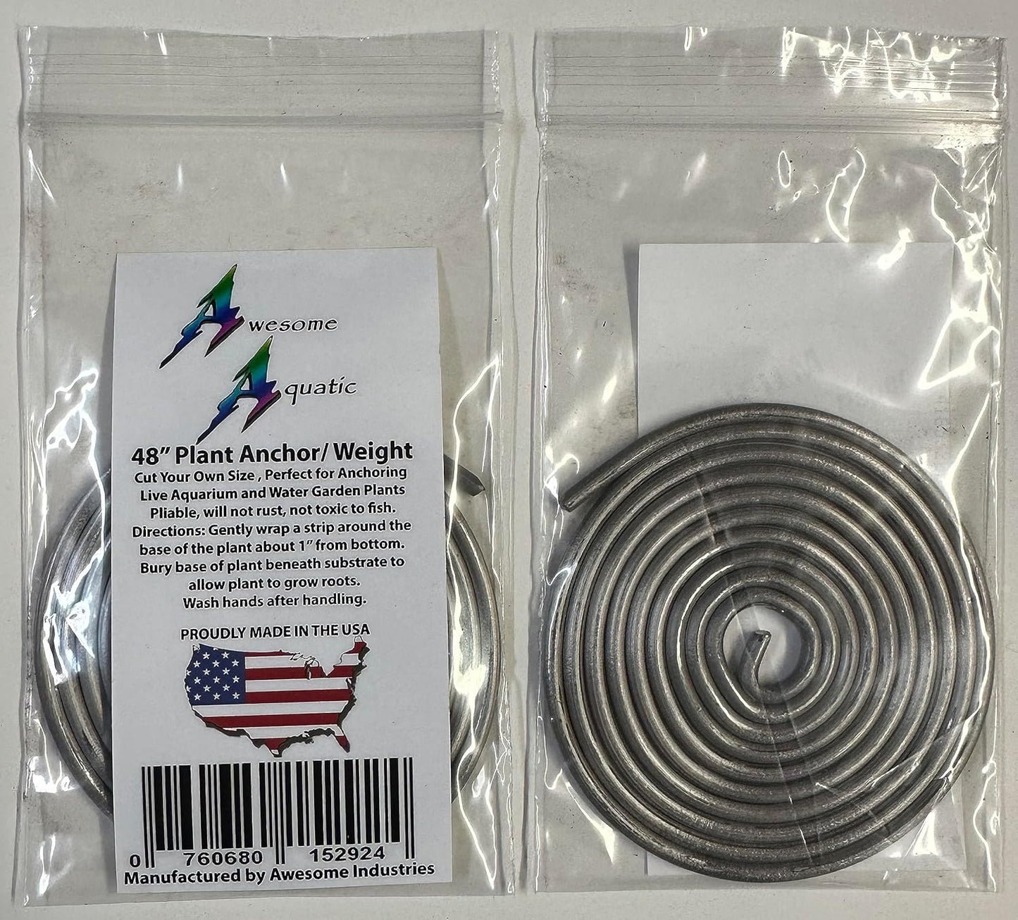 Awesome Aquatic Plant Anchors/Weights 48" Strip Cut Your Own Size Lead Ribbon or Rod Live Plants Weight Anchor