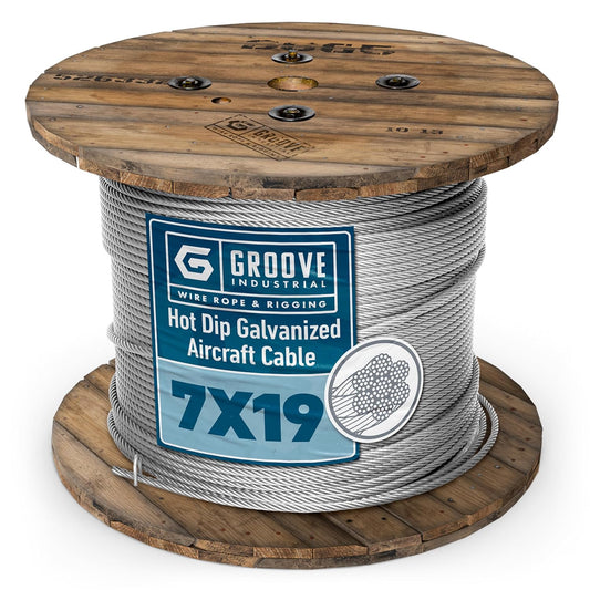 5/16’’ 7x19 Hot Dip Galvanized Aircraft Cable – Steel Wire Rope - 800 Feet