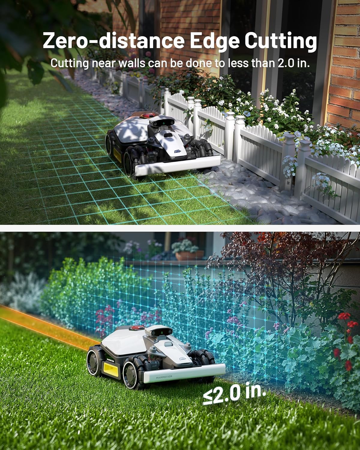 LUBA mini AWD 1500 Robot Lawn Mower with 4G for 0.37 Acre, All-Wheel-Drive for 80% Slope, No Perimeter Wire, UltraSense AI Vision+RTK Auto-Mapping, Cutting Height 0.8"-2.6"