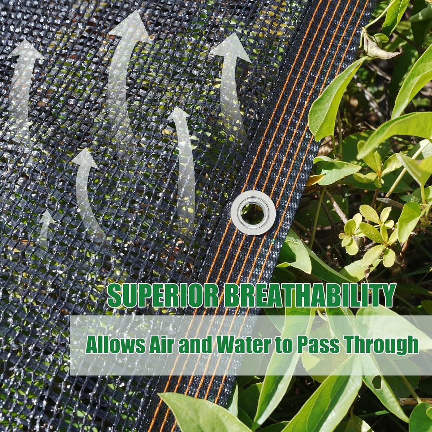 40% Shade Cloth for Garden, 10×13FT Plant Shade Cloth with Grommets Mesh Tarp for Greenhouse, Dog Kennel Cover, Chicken Coop, Patio Plants Outdoor Sun Shade