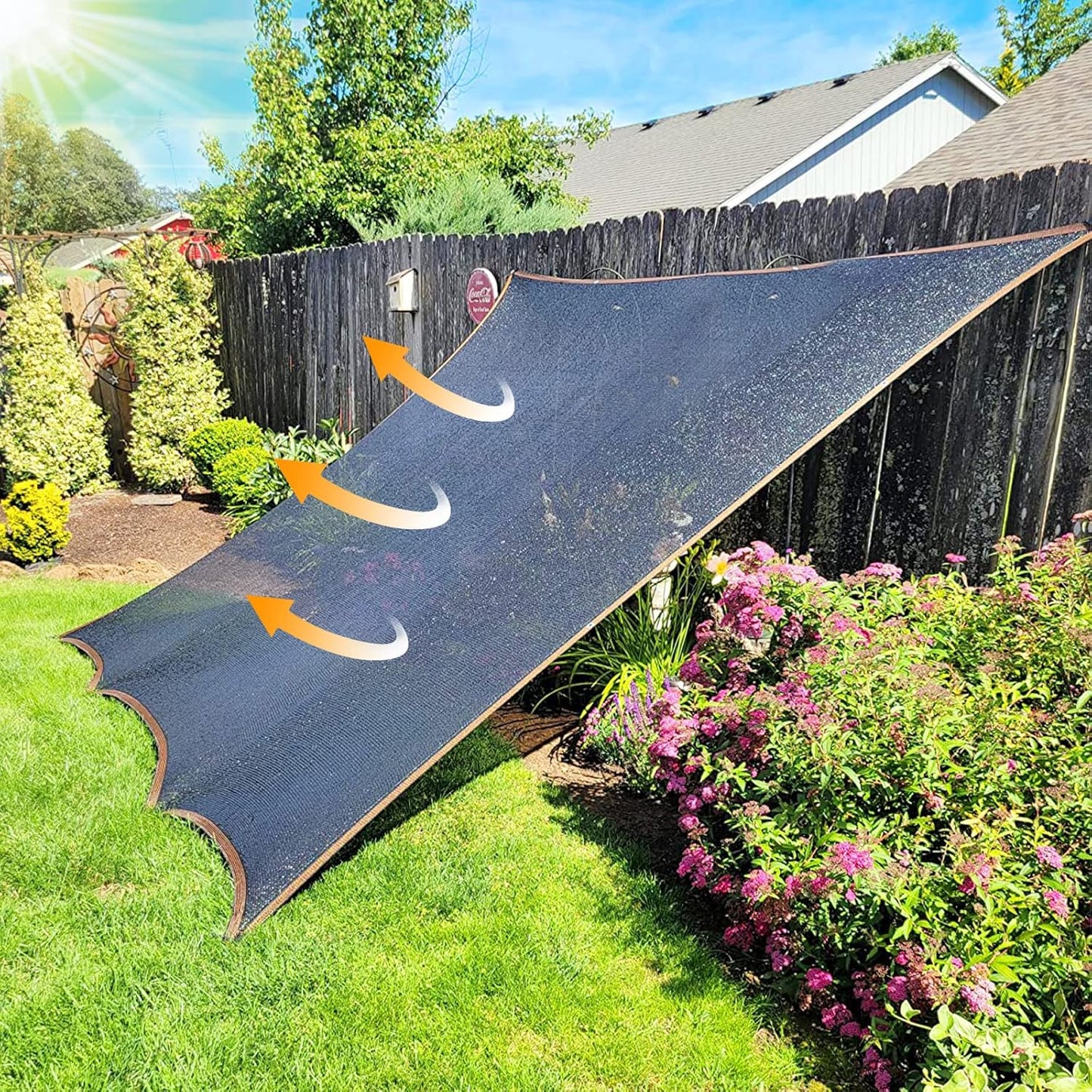 Shade Cloth - for Plants Greenhouse, 70% Sunblock Shade Sails -for Outdoor Garden Pergola Patio Lawn Sun Protection Covers for Kennel Chicken Coop Easier to Hang Plant Net Cover