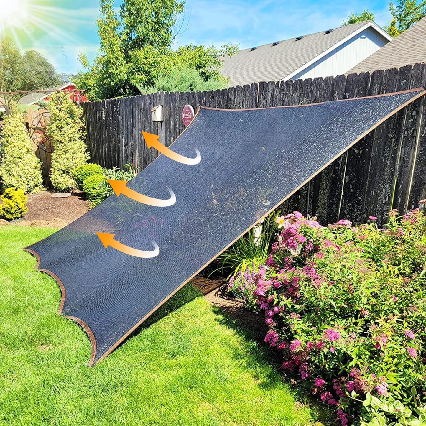 QLOFEI 10x20FT Shade Cloth - for Garden Plants Greenhouse,70% Sunblock Shade Neting -for Outdoor Garden Pergola Patio Lawn Kennel Chicken Coop Easier to Hang Plant