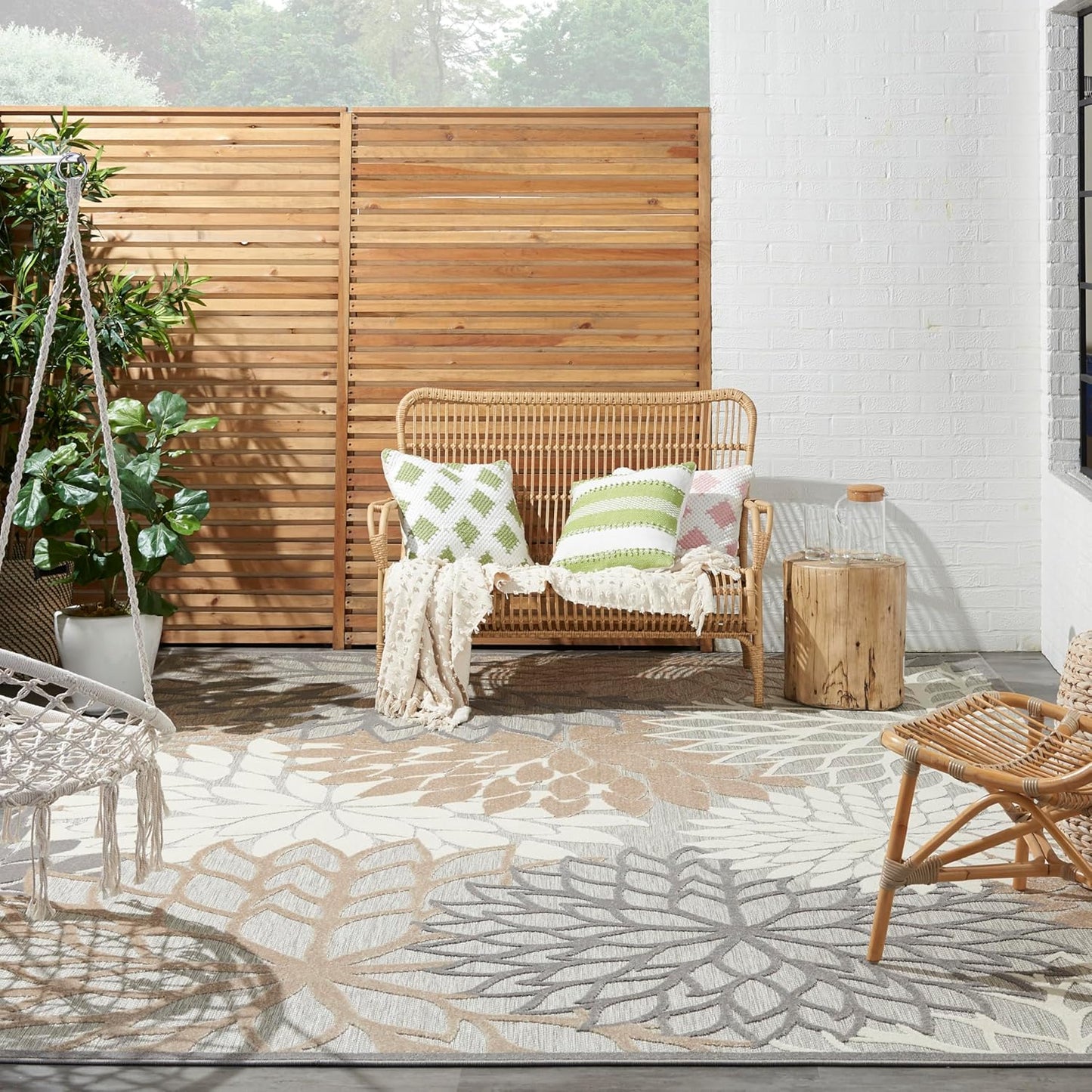 Nourison Home Aloha 10' x 14' Natural Outdoor Indoor/Outdoor Rug