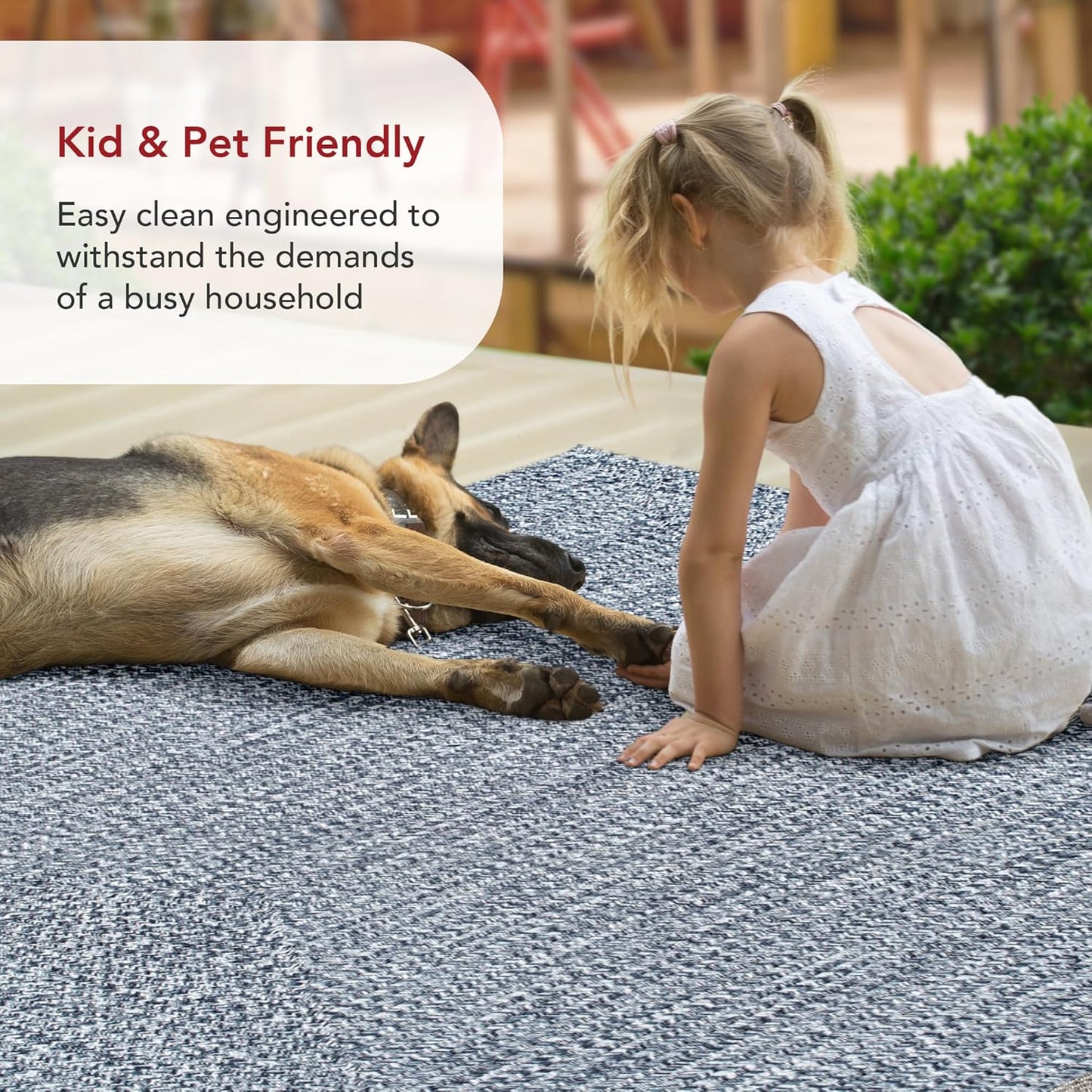 nuLOOM 2' x 12' Solid Hand Braided Indoor/Outdoor Area Rug, Pet-Friendly, High Traffic, Weather Resistant, for Patio, Balcony, Bedroom, Living, Dining Room, Wynn Navy