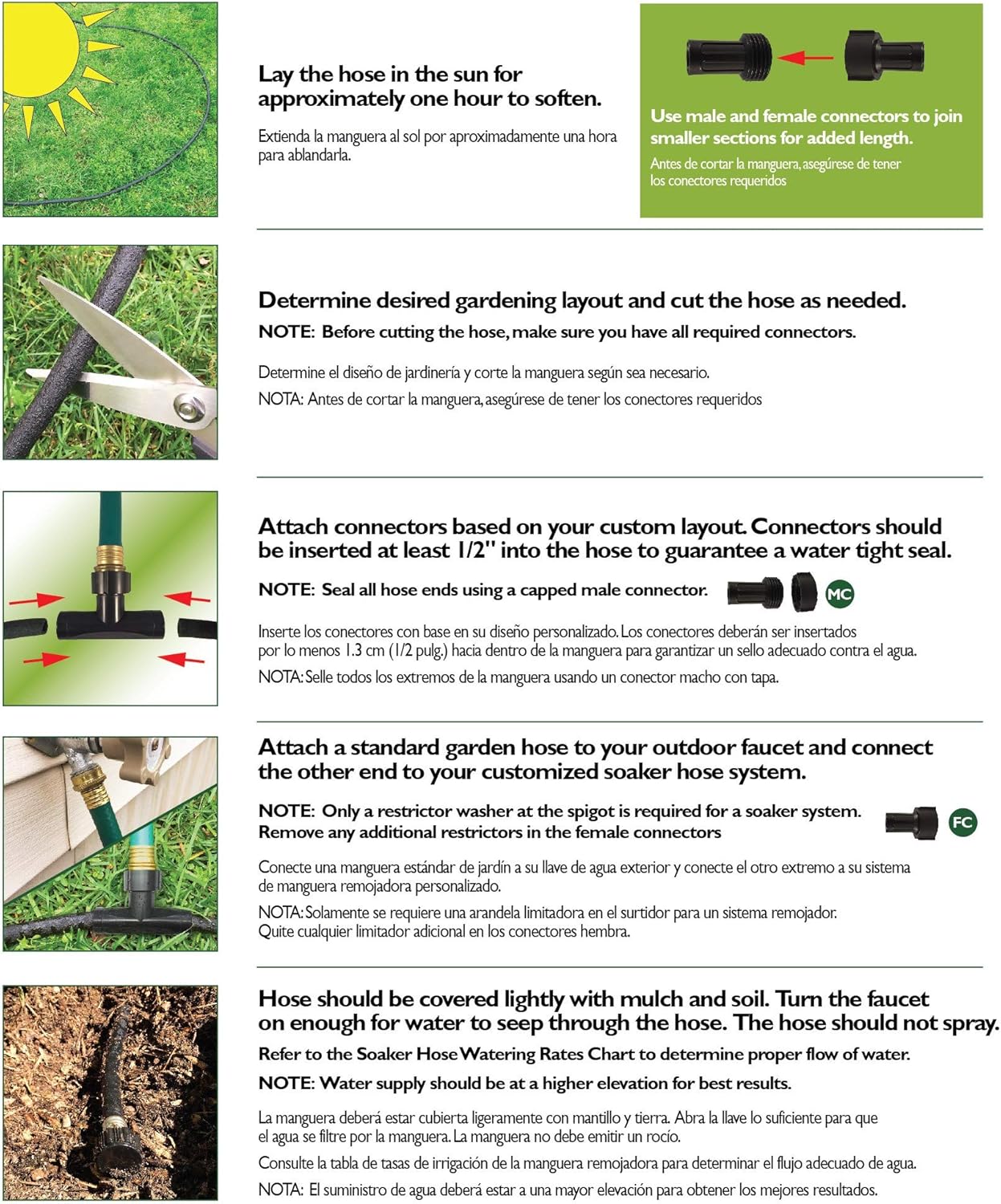 Flexon WS100KITCN 20-Piece Soaker Hose Kit, 100 ft, Black