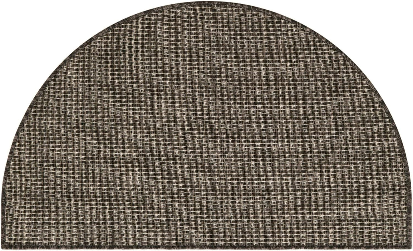 Unique Loom Collection Casual Transitional Solid Heathered Indoor/Outdoor Flatweave Area Rug (2' 2" x 3' 7" Hearth, Black/Ivory)