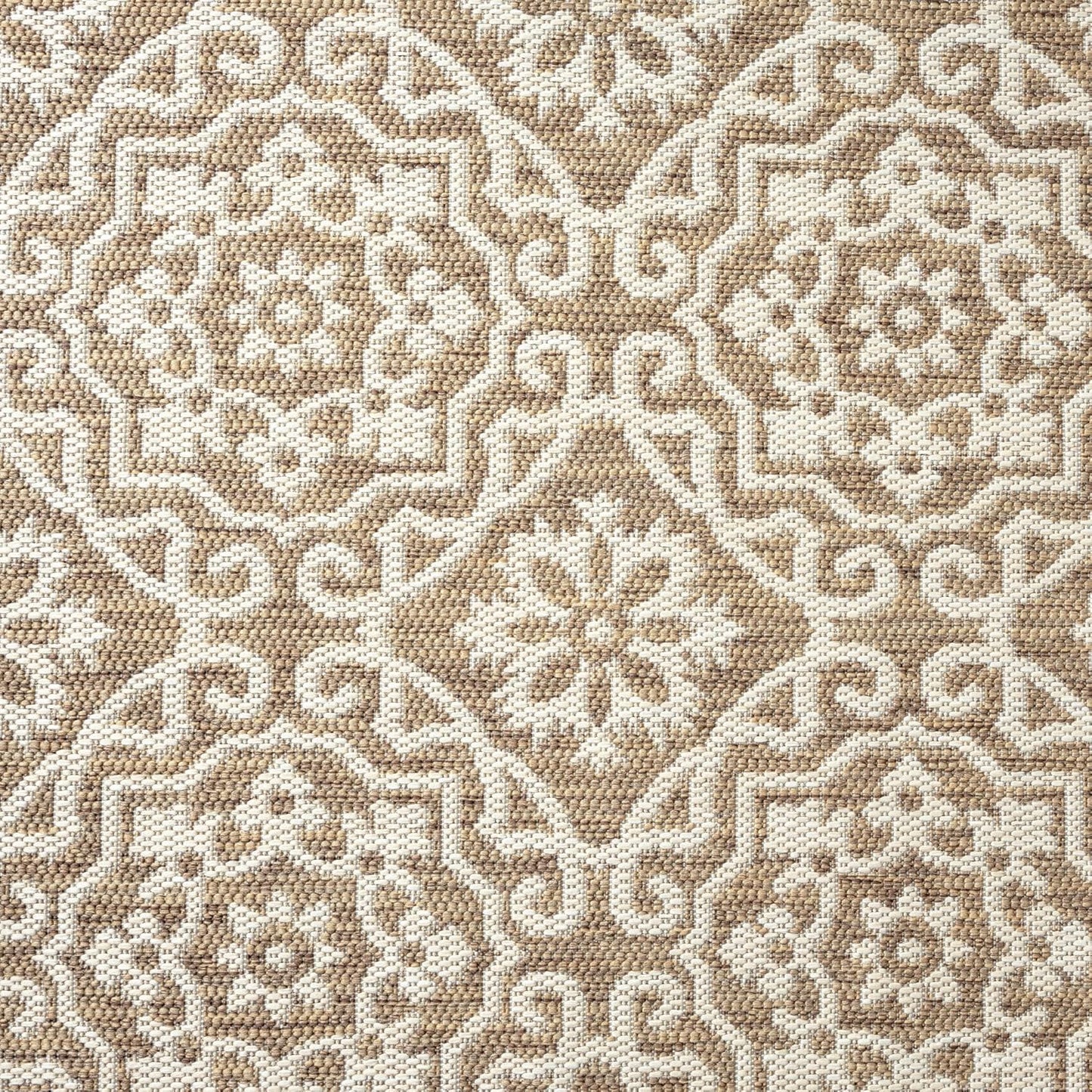 Nicole Miller New York Patio Country Julia Transitional Geometric Indoor/Outdoor Area Rug, Brown/Beige, 7'9"x10'2"