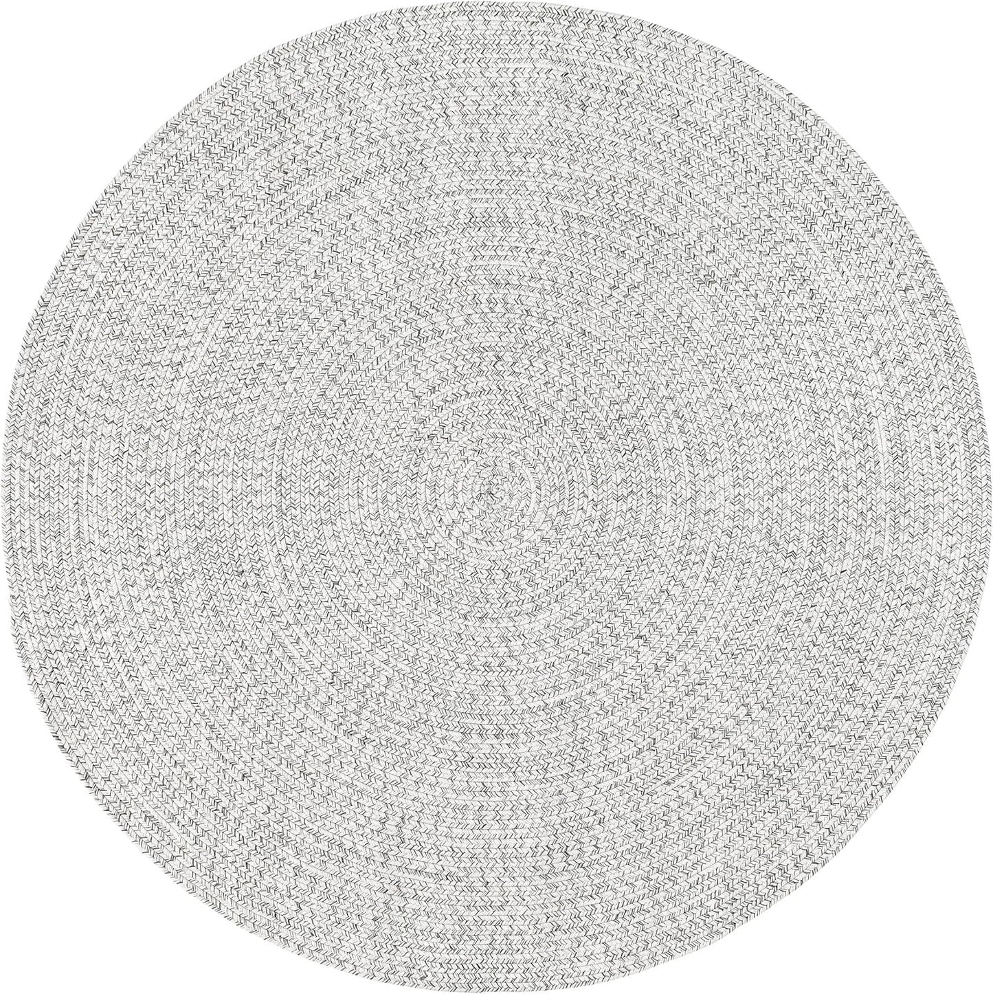 nuLOOM Oval 5' x 8' Solid Hand Braided Indoor/Outdoor Area Rug, Pet-Friendly, High Traffic, Weather Resistant, for Patio, Balcony, Bedroom, Living, Dining Room, Wynn Ivory